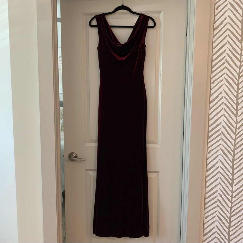 Vince Camuto Burgundy Cowl Neck Dress